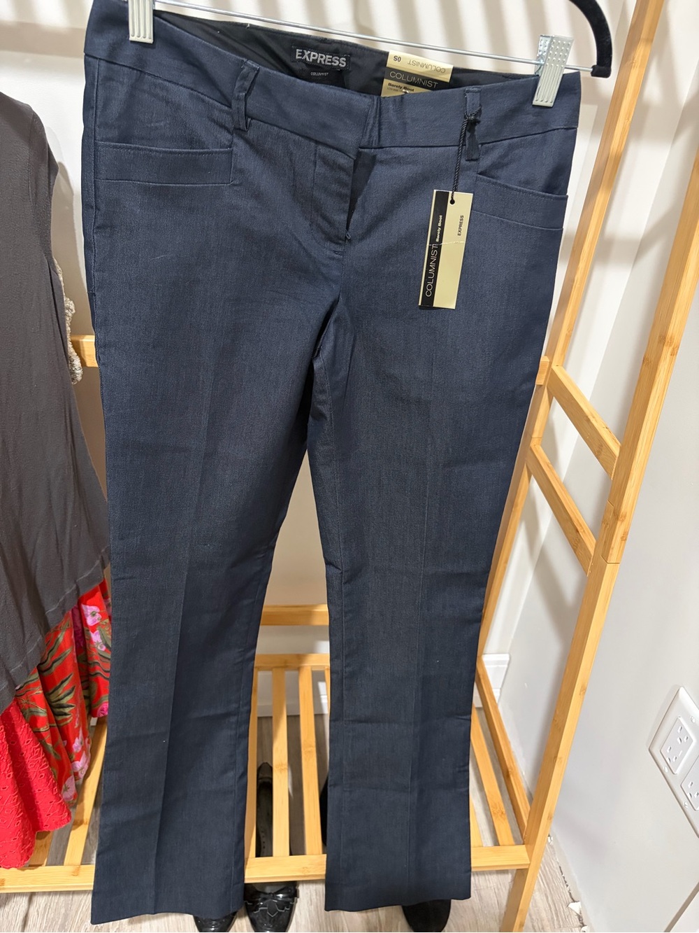 Express Women's Dark Navy Boot Cut Dress Pants